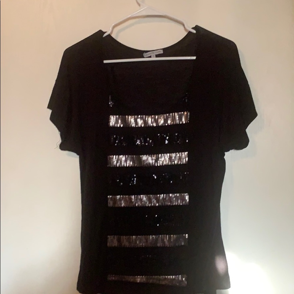 💗🛍Black and silver Charlotte Russe  top size med
